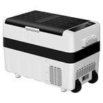 WOLTU Glacière Électrique, Mini Congélateur, Glacière à Compression, Mini Frigo Portable, Glacière pour Auto, 40 L, avec Roulettes et Port USB, 12/24 V et 100-240 V, KUE014wsz