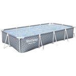 Piscine hors sol tubulaire BESTWAY - Steel Proe - 366 x 201 x 66 cm - Rectang...