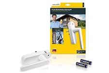 Schellenberg 46512 Poignée de fenêtre avec Alarme, poignée de Porte de Balcon Smart Home sans Fil pour Plus de sécurité, Fonction d'alarme Forte, Longueur carrée 32-43 mm, réglable en continu, Blanc