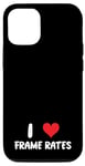 Coque pour iPhone 14 I Love Frame Rates - Heart Movies Film TV Game Gamer Gamer
