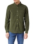 Urban Classics Men's Corduroy Shirt, Olive, M