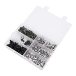 Motorcycle Accessory Fairing Bolt Set, Windscreen Fairing Screws 198Pcs/Set Fairing Bolt Kit, for Motorcycles Repairing Fairing Pieces(Silver)