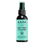 NYX Professional Makeup Spray Fixateur Setting Spray Dewy Finish, Spray de Finition, Tenue Longue Durée, Fini Satiné, Formule Vegan, Modèle : Dewy