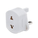 Socket Converter Plug Adapter Eu To Uk White