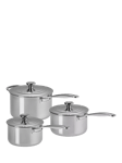 Le Creuset Classic 3-Ply Stainless Steel Saucepan Set, 3 Pieces