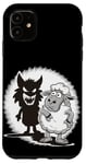 iPhone 11 Unique Comic Sheep and Wolf Shadow for a Sheep Lover Case