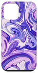 iPhone 12 mini Swirl Purple Color Illustration Pattern Abstract Art Case