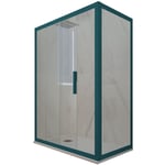 Cabine parois douche coulissante 90x140 Vert Night Watch Deco Duo