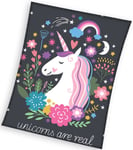 Unicorn Coral Fleece Filt - 150 x 200 cm