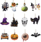 ALLY-MAGIC Halloween Hanging Ornaments,12 PCS Halloween Paper Ornaments Hallowe