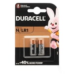 2 Piles Alkalines Duracell LR1 LR01 1.5V N KN AM5 4001 EXP 2029 2BL