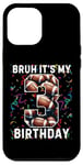 iPhone 12 Pro Max Bruh It's My 3rd Birthday 3 Year Old Football Player Case