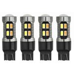 4X Auton Led-Lamppu Canbus T20 7443 W21/5W Kaksivärinen Peruutusvalo Valkoinen B