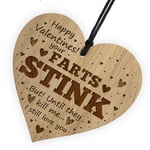 Funny Farts Stink Valentines Gift For Him Her Engraved Heart Husband Wife Gifts