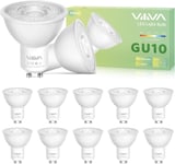 VIIIVA GU10 Led Bulbs Cool White-12 Packs,7W 6000K Spotlight Light White 