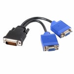 DMS 59Pin to 2 x VGA Splitter Video Extension Cable Male to Dual Female