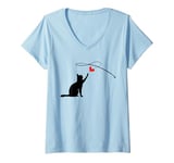 Womens Cat toy costume Valentine's Day outfit for her or for him V-Neck T-Shirt