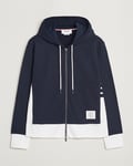 Thom Browne Color Block Zip Hoodie Navy