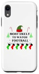 iPhone XR Most Likely To Watch Football Family Santa Elf Hat Case