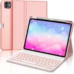 Étui Clavier Pour Ipad Pro 11 2024, Clavier Léger, Or Rose