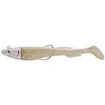 Berkley Powerbait Power Sardine - Leurre Souple Polyvalent Texan pour la Pêche en Mer, Founit avec deux Paddle pour le Lieu, Bar, et autres Carnassiers, Blackminnow FIIIsh