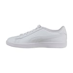 Puma Smash V2 L 36521507 Mens White Leather Lace Up Lifestyle Trainers Shoes