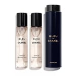 CHANEL Bleu De CHANEL Parfum Twist and Spray, 3 x 20ml