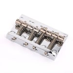 Musiclily Chrome Fixed Hardtail Bridge For 4 String Fender Precision Jazz Bass