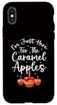 Coque pour iPhone X/XS Caramel Apple - Je suis juste là pour les pommes au caramel