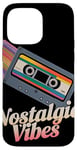 Coque pour iPhone 14 Pro Max Vibes Nostalgique Cassette Rétro Musique