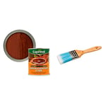 Cuprinol 5158524 Garden Furniture Stain Exterior Woodcare, Teak,750ML & Silverline Synthetic Paint Brush 50mm / 2" (367969)