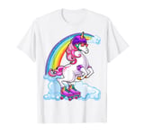 Unicorn Roller Skate Roller Derby Birthday Shirt Girls Gift T-Shirt