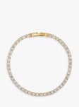 Orelia Crystal Tennis Bracelet, Gold