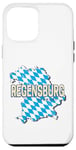 Coque pour iPhone 12 Pro Max Regensburg Ville Bavière Allemagne Carte Rétro Souvenir