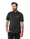 Jack Wolfskin Men's Pack & Go Polo M, Black, S