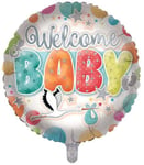 Welcome Baby New baby Foil Balloon 18" / 46cm Suitable for Air or Helium Baby De