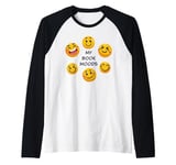 My Book Moods – Cute Book Lover & Novel Reader Quote Raglan Baseball Tee