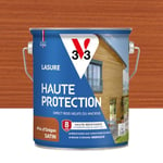 V33 Lasure Bois extérieur Pin d'orégon satin - Haute Protection 8 ans - Haute résistance hydrofuge et anti-UV - Résiste aux variations du bois - Ecolabel, résine d'origine végétale - 2,5L