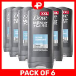 Dove Men+Care Clean Comfort XXL Shower Gel 400ml - Pack of 6