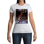 T-Shirt Femme Col Rond Michael Jordan Poster Dunk Chicago Bulls New York