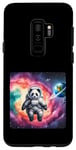 Coque pour Galaxy S9+ Astronaute Panda flottant dans l'espace avec nébuleuse. Suit Planet