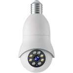 Caméra Ampoule, 360° 2.4GHz/ 5GHz WiFi 1080P Ampoule Caméra avec Vision Nocturne, Caméra De Surveillance Ampoule Guardcam, Suivi Automatique, Audio