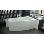 Azura Home Design - Baignoire d'angle luna 150 cm avec tablier - Orientation: Droit