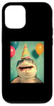 iPhone 12/12 Pro Shark Retro Art Print Birthday Party Balloons & Party Hat Case