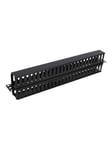 Deltaco 19" 1U Plastic Cable Management Bar