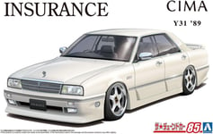 Aoshima 1/24 The Tuned Car No.85 Nissan INSURANCE Y31 CIMA '89 Plastic Model Kit