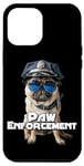 iPhone 15 Pro Max Paw Enforcement Dog Lover Gift - Funny Pug in Police Uniform Case