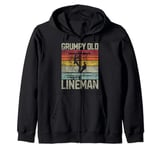 Grumpy old Lineman Zip Hoodie