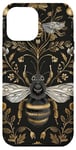 Coque pour iPhone 12 Pro Max Beau motif abeilles et fleurs noires