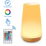 Veilleuse led lampe de chevet couleur tactile veilleuse télécommande luminosité réglable charge adaptée pour chambre chambre d'enfant salon